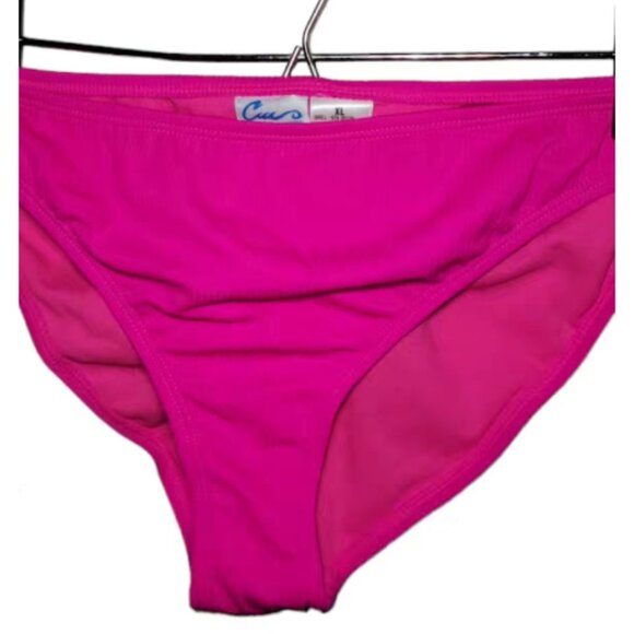 CALIFORNIA WAVES L/XL Mix&Match 2PC Floral Ruffle Scruch Bum Bikini Swimsuit NWT - Picture 6 of 7